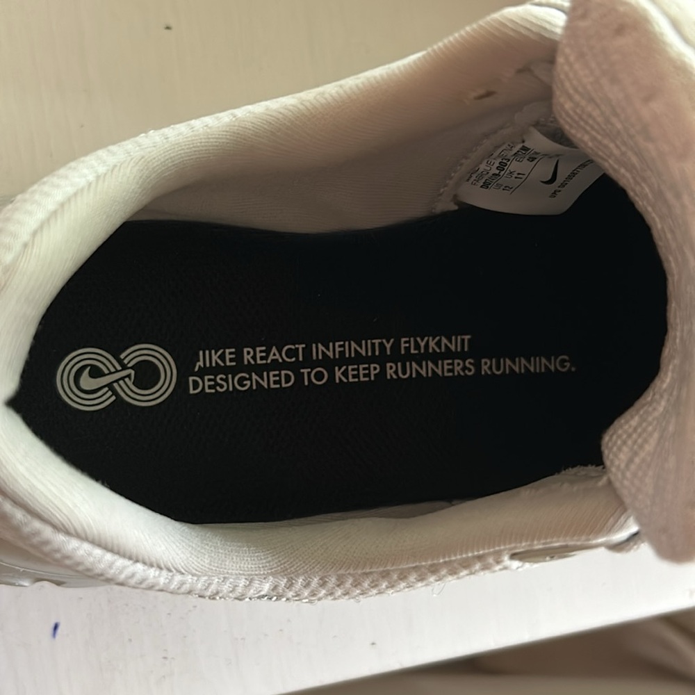 Nike React Infinity Flyknit, Silver/Gray, Size 12 - image 4